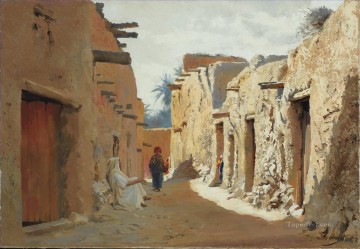 Eugenio Girardet Painting - ue dEl Kantara Algerie Eugene Girardet Orientalista